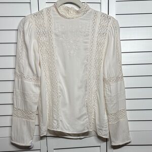 & Other Stories Cream Lace Blouse
